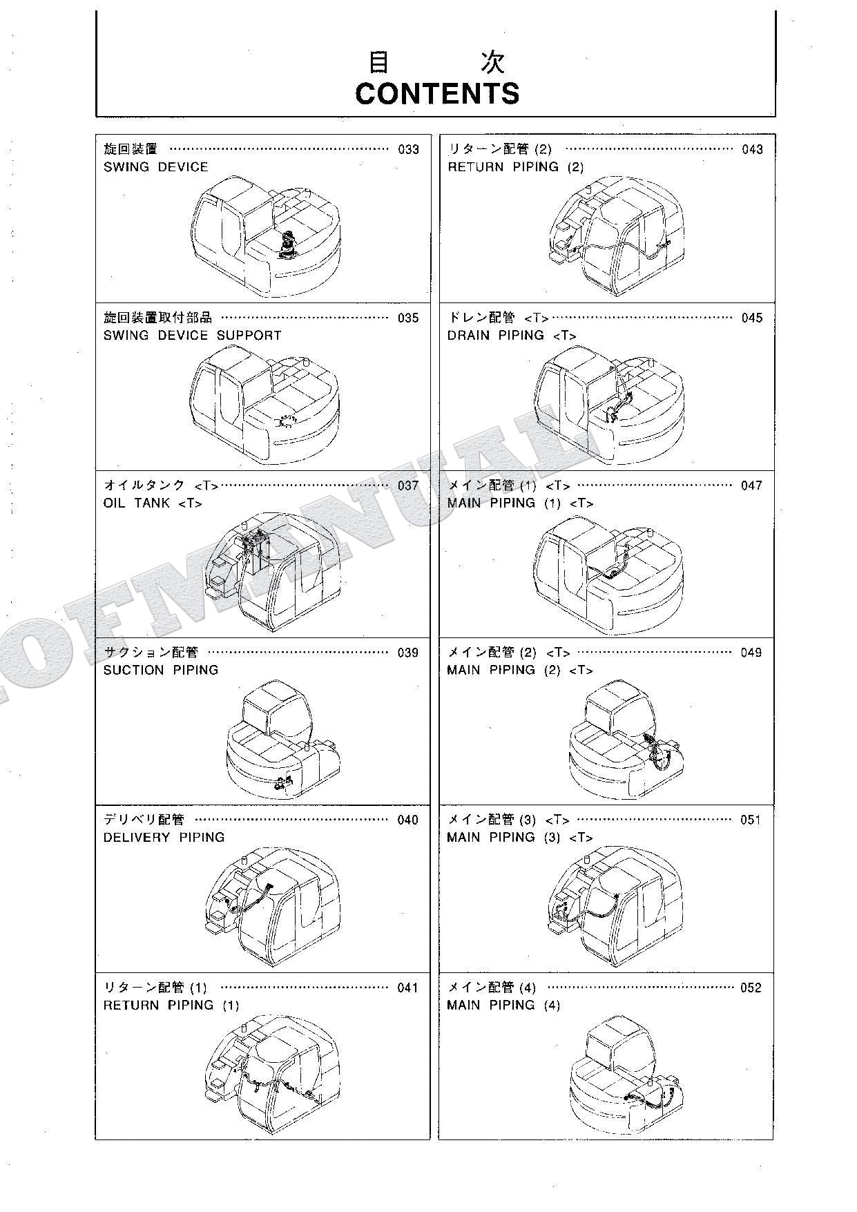 HITACHI ZAXIS ZX135UST Excavator Parts Catalog Manual SN 060001-