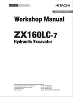 HITACHI ZAXIS ZX160LC-7 Excavator Oceanian market Workshop Service Manual