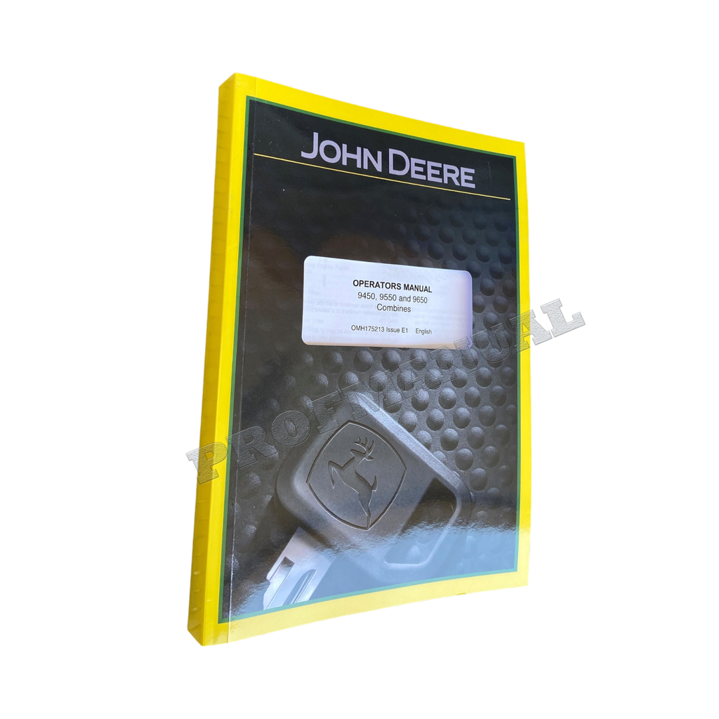 Manual del operador de la cosechadora John Deere 9450, 9550 y 9650 + ¡Extra! OMH175213 