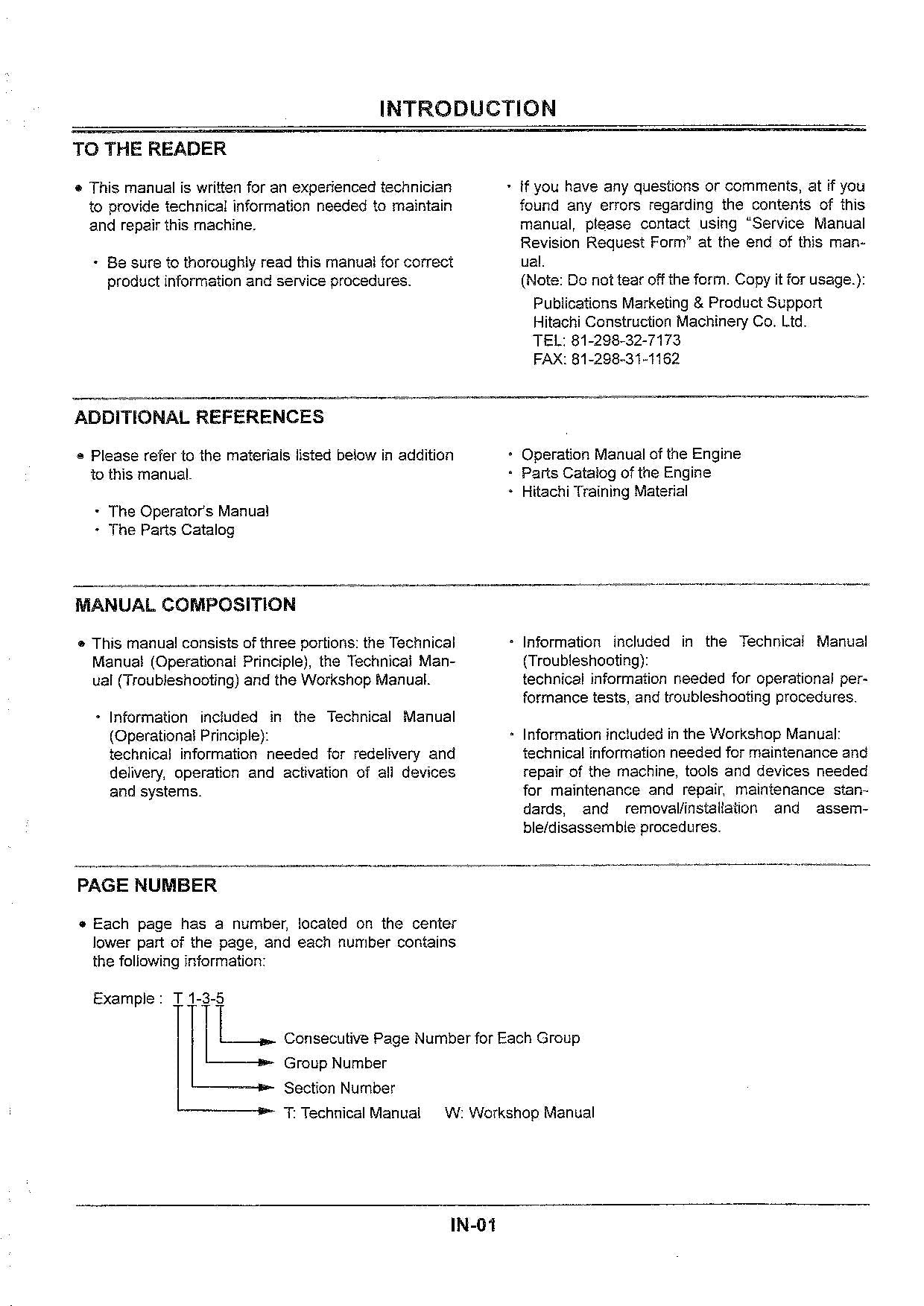 HITACHI EX125WD-5 Excavator Troubleshooting +Schematic Technical Manual