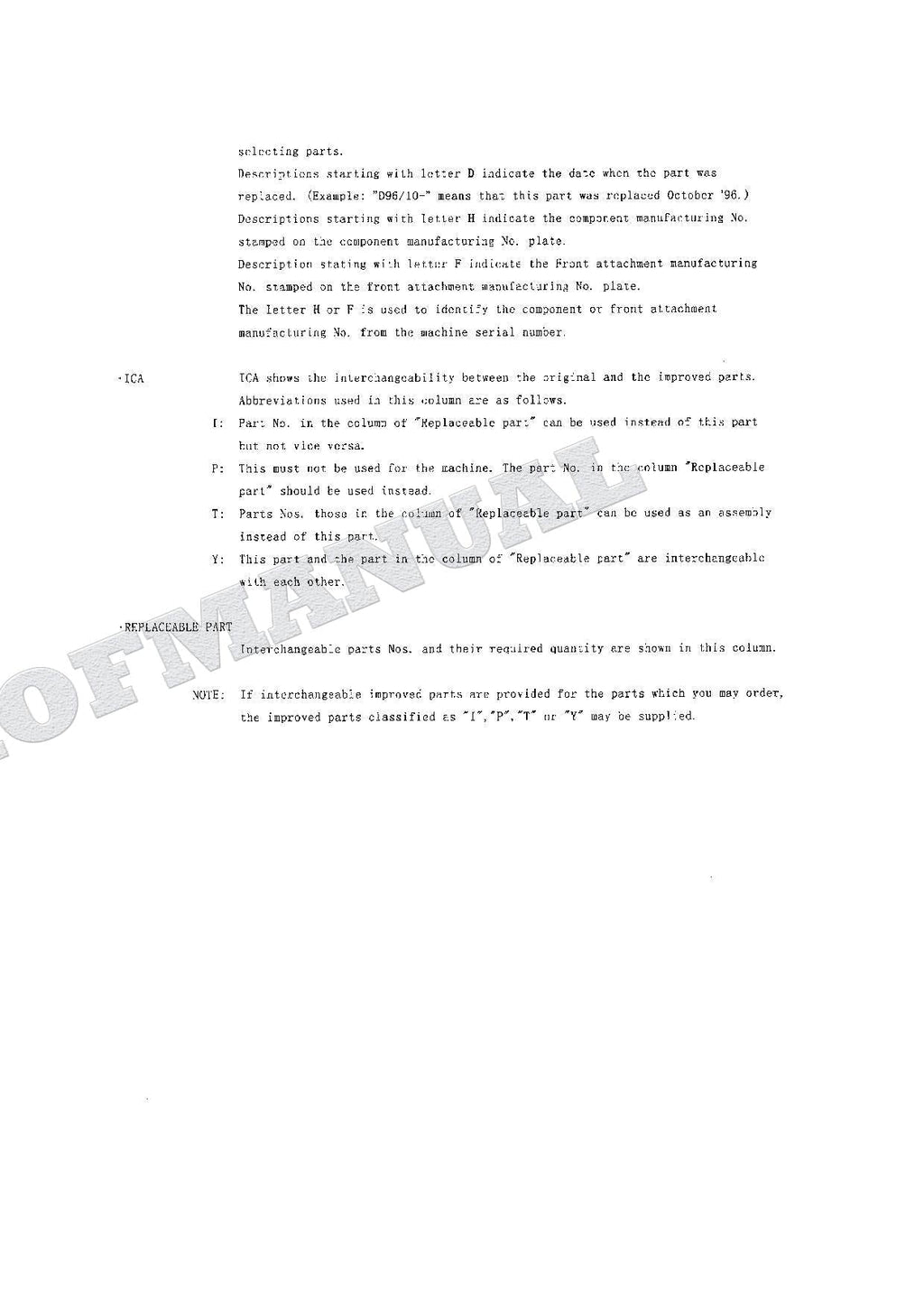 HITACHI EX75UR-3 Excavator Parts Catalog Manual SN 010001-