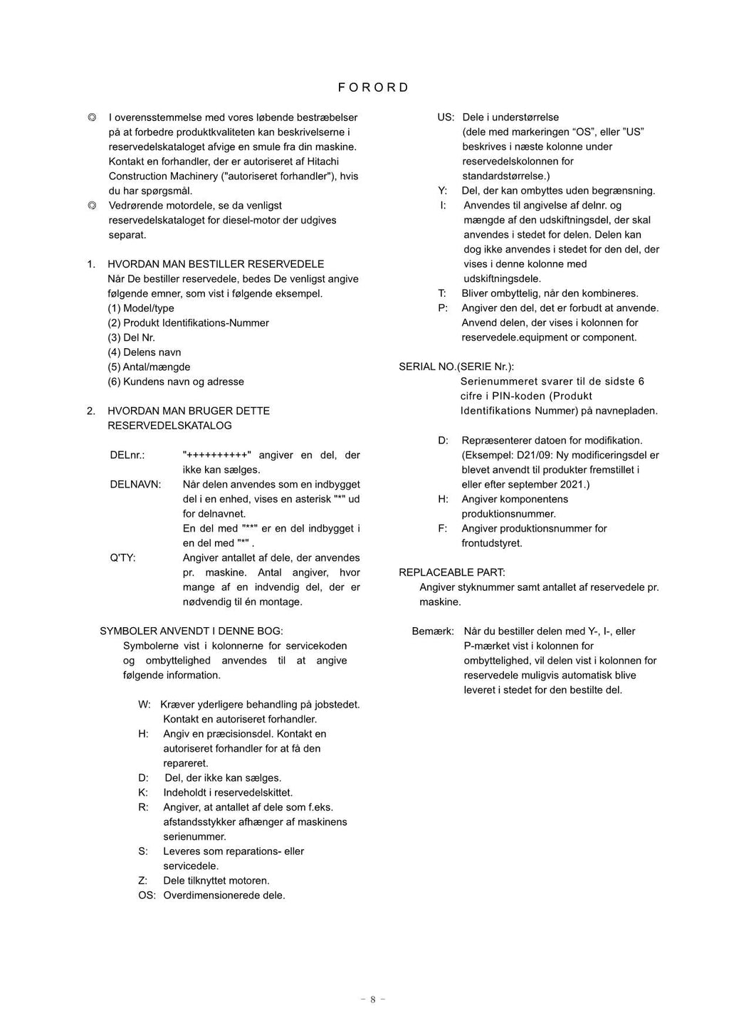 Hitachi ZW250-7 Wheel Loader Parts Catalog Manual SN 500101-up