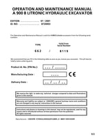 Liebherr A908 B Excavator  Operators manual