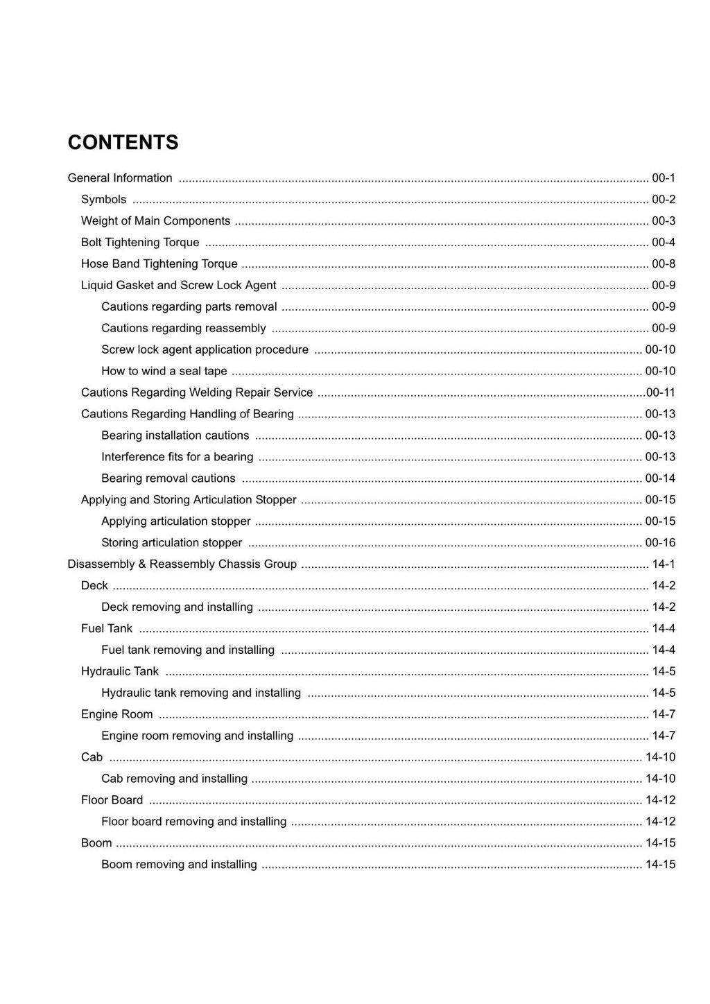 Hitachi ZW330 Wheel Loader Workshop Manual