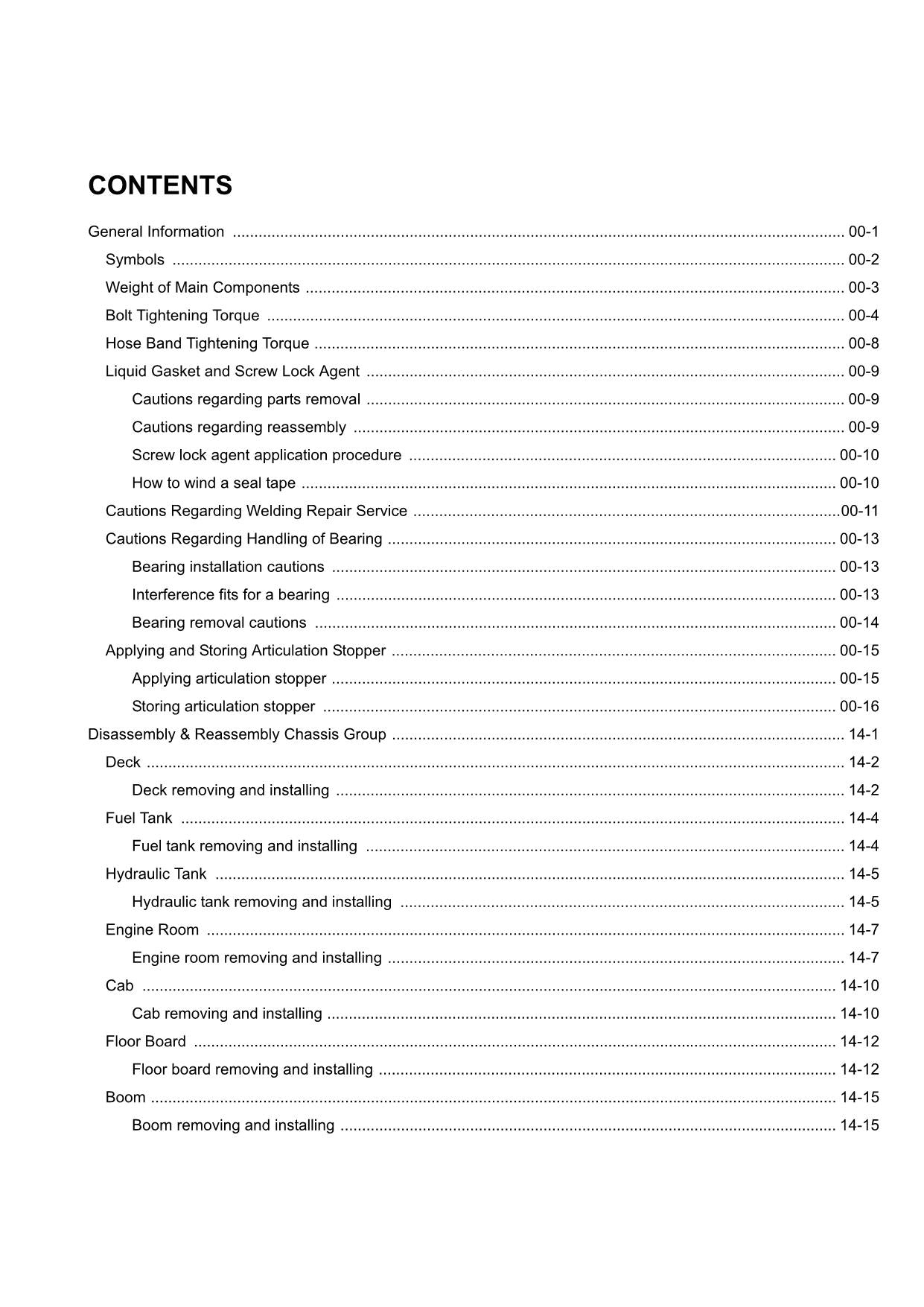 Hitachi ZW330 Wheel Loader Workshop Manual