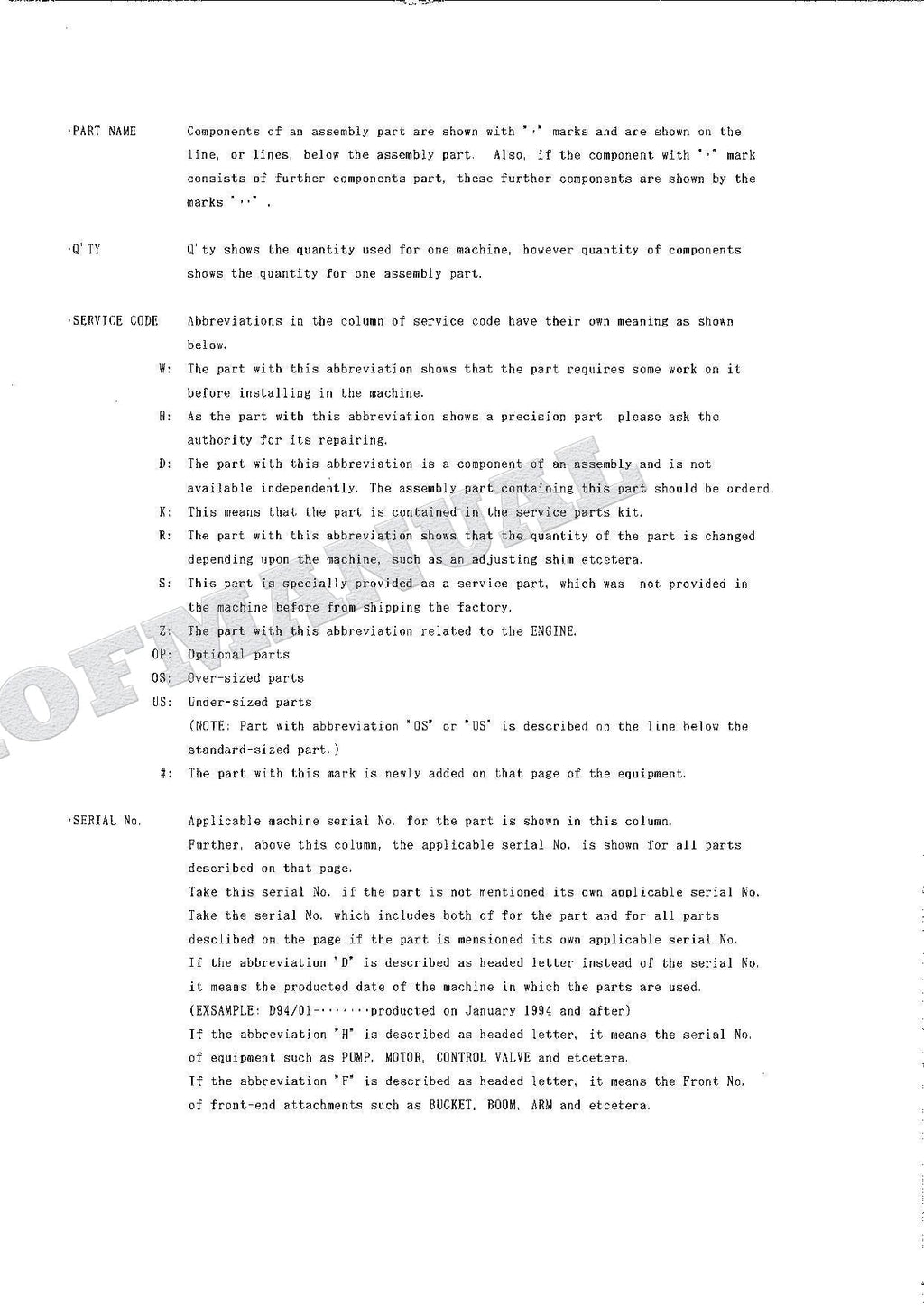 HITACHI EX100WD-3 Excavator Parts Catalog Manual SN 3001
