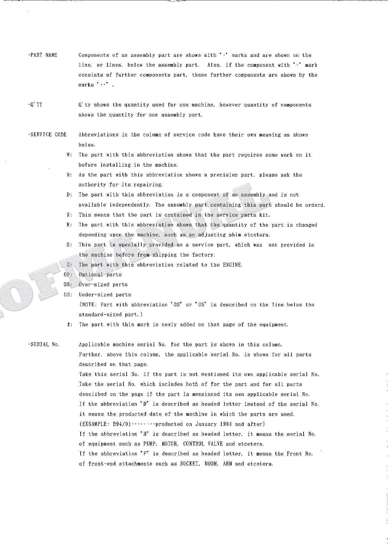 HITACHI EX100WD-3 Excavator Parts Catalog Manual SN 3001