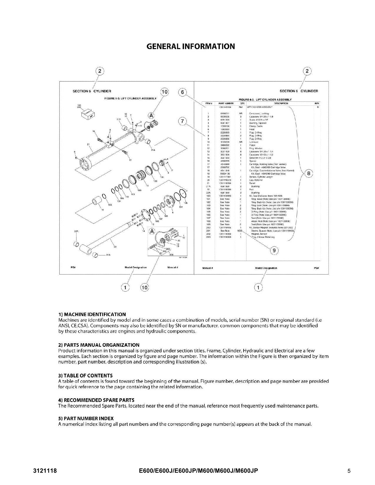 Catálogo de piezas de elevadores de pluma JLG E600 E600J E600JP M600 M600J M600JP Manual 3121118