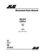 JLG 520AJ  Boom Lift Parts Catalog Manual 31220376
