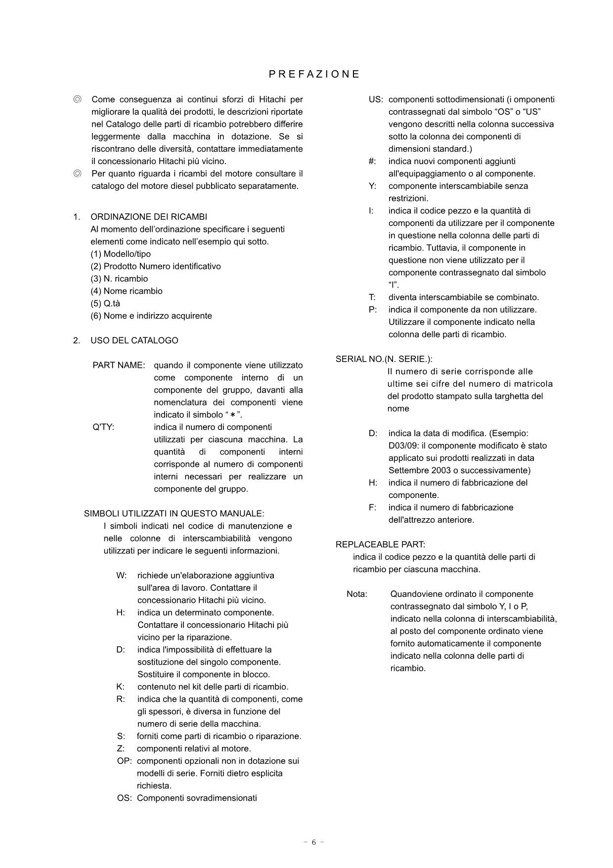 Hitachi ZW180 Wheel Loader Parts Catalog Manual SN 005101-up 000101-005100 EU