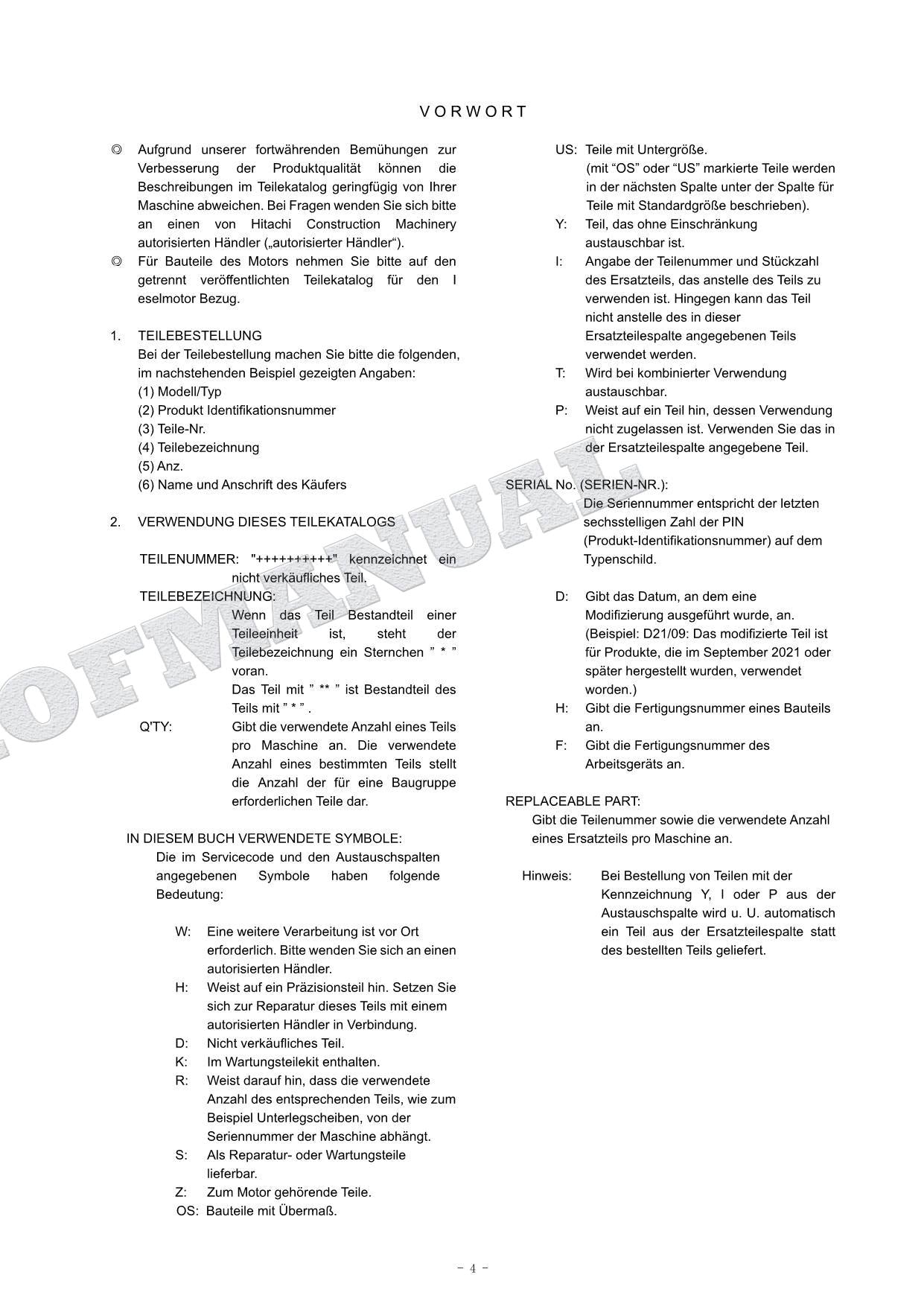 HITACHI ZAXIS ZX135US-7 TURKEY Spec Excavator Parts Catalog Manual PDA490-1-1