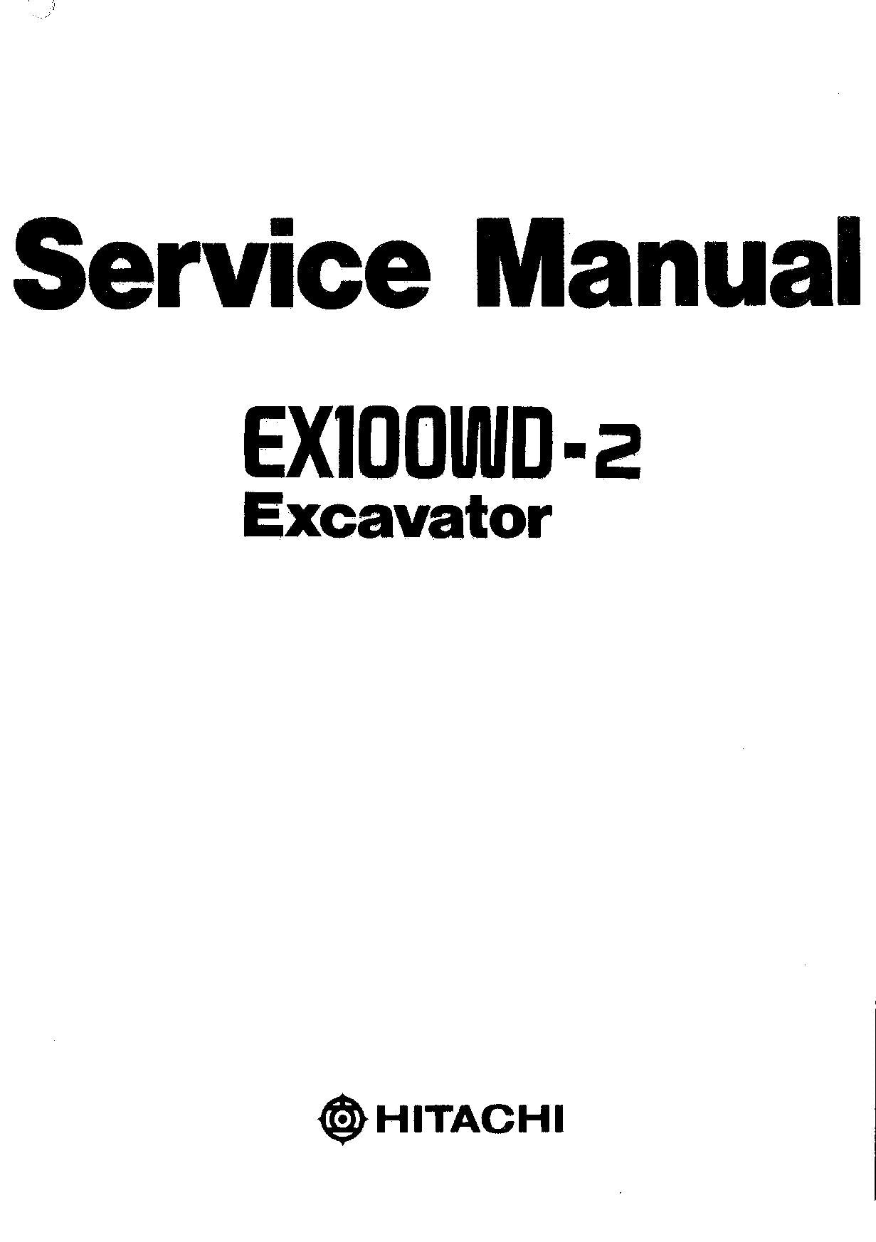HITACHI EX100WD Excavator Service Manual