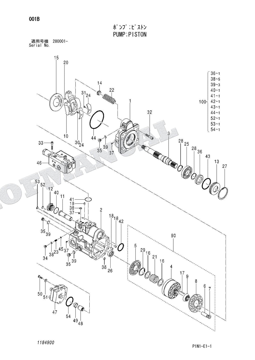 HITACHI ZAXIS ZX60USB-3 Equipment Component Excavator Parts Catalog Manual