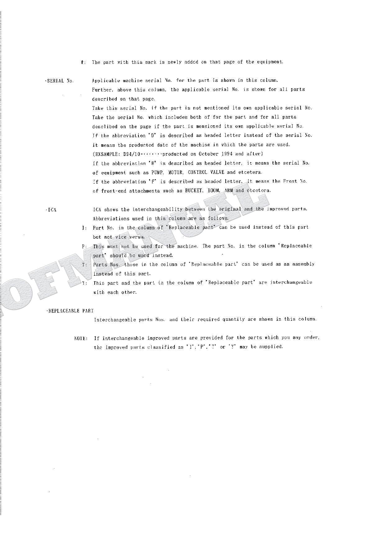 HITACHI EX60-3 EX60LC-3 Excavator Parts Catalog Manual SN 40001-