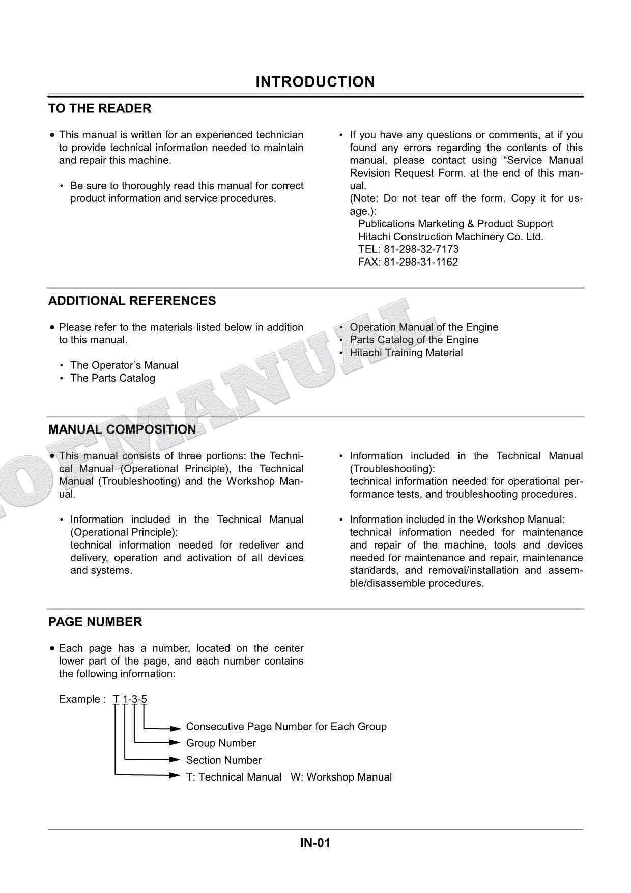 HITACHI EX350LCH-5 EX370-5 EX370HD-5 Excavator Service Repair Workshop manual