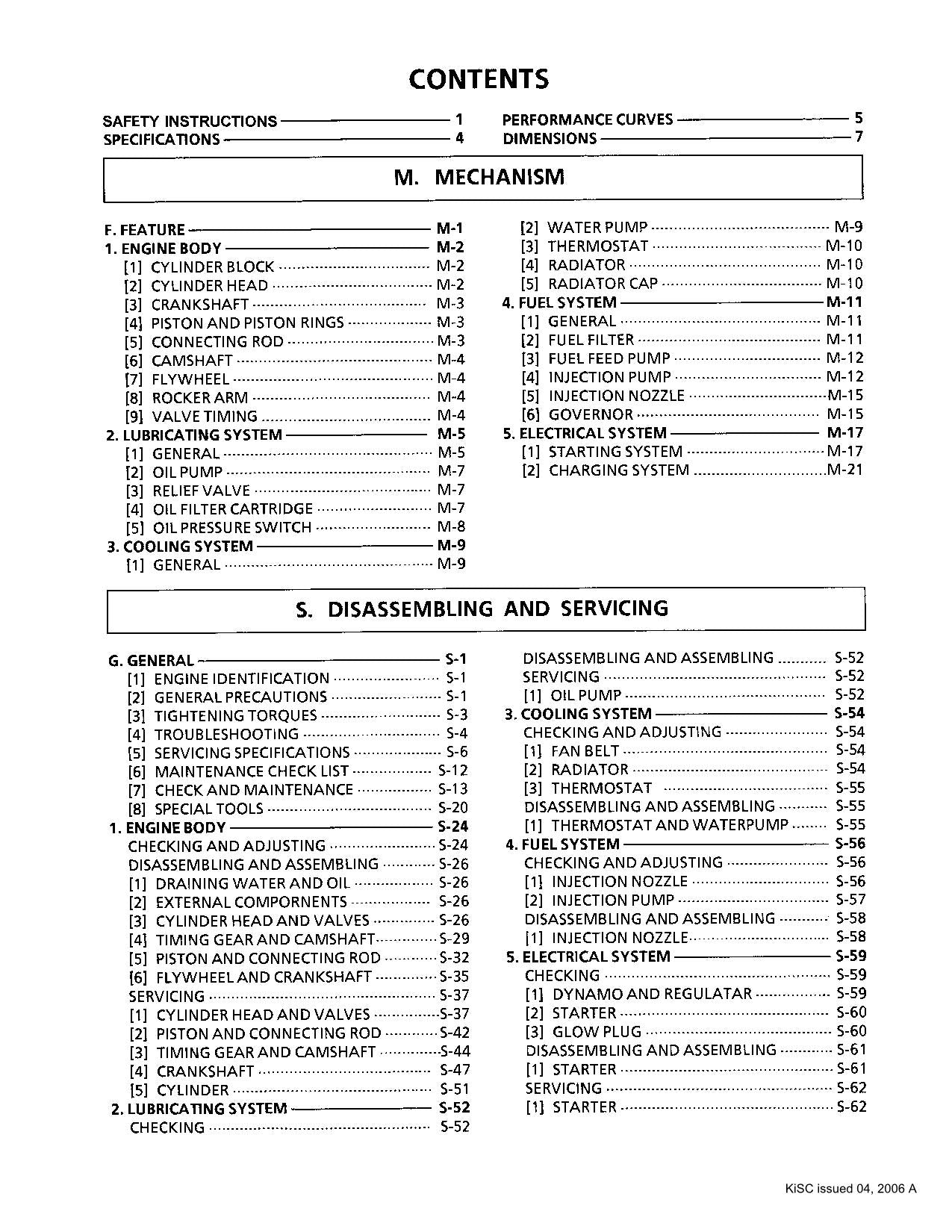 Hitachi HX64B-2 EX8-2B 68mm stroke series Engine Service manual