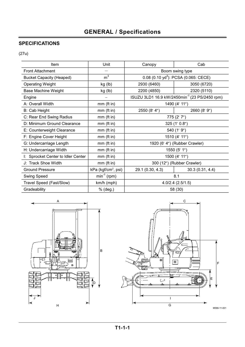 Hitachi EX27U EX35U Excavator Operational Test Troublesh Service Manual Scheme