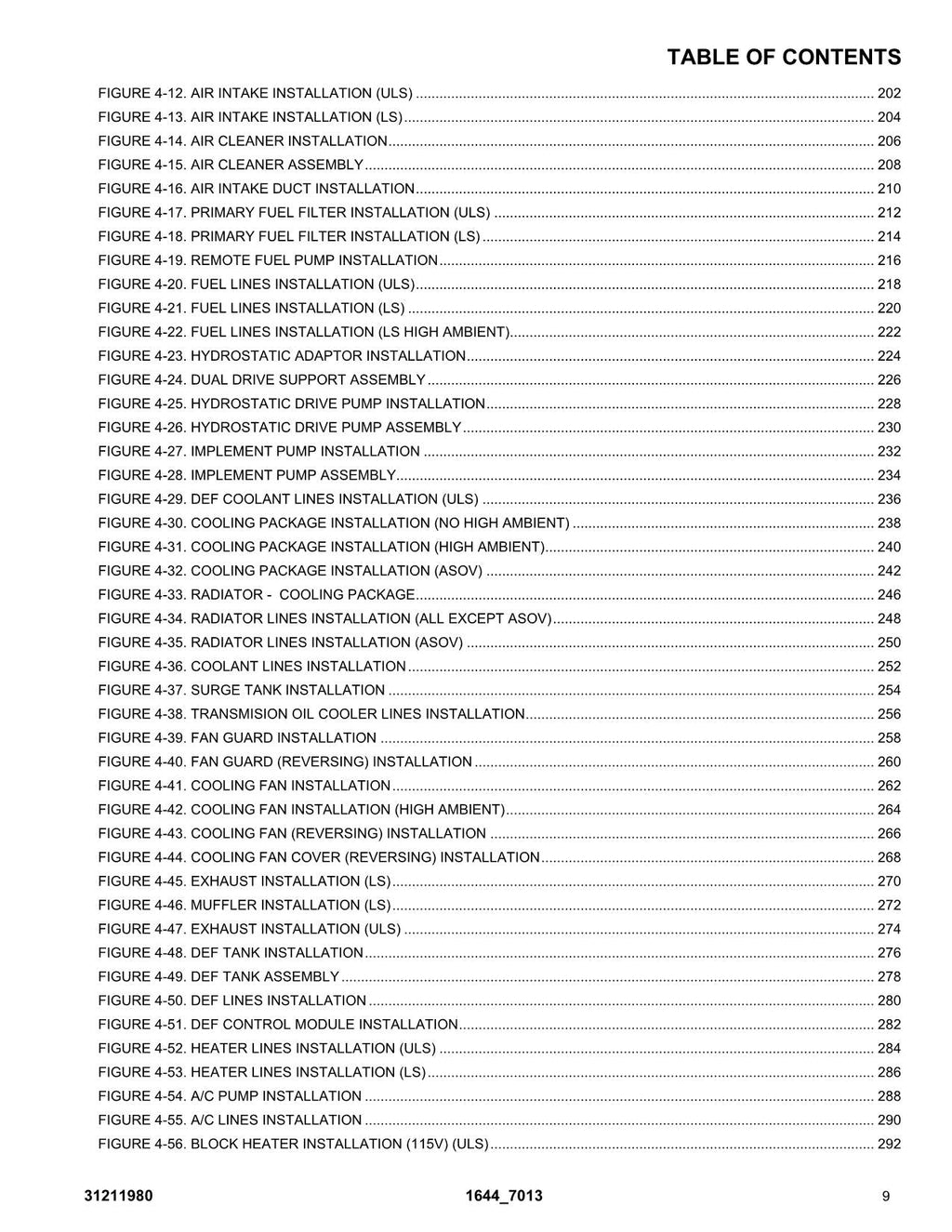 JLG 1644 7013H Telehandler  Parts Catalog Manual