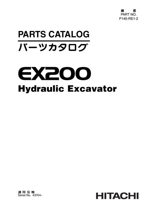 Manual del catálogo de piezas de la excavadora Hitachi EX200