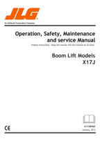 JLG X17J Compact Crawler Boom Maintenance Operation Operators Manual