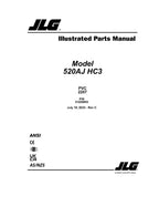 Manual del catálogo de piezas del elevador de pluma JLG 520AJ HC3 31220653