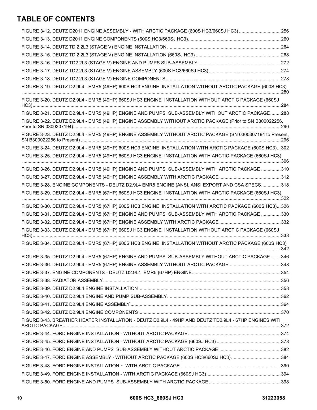 JLG 600S HC3 660SJ HC3 Boom Lift Parts Catalog Manual 31223058