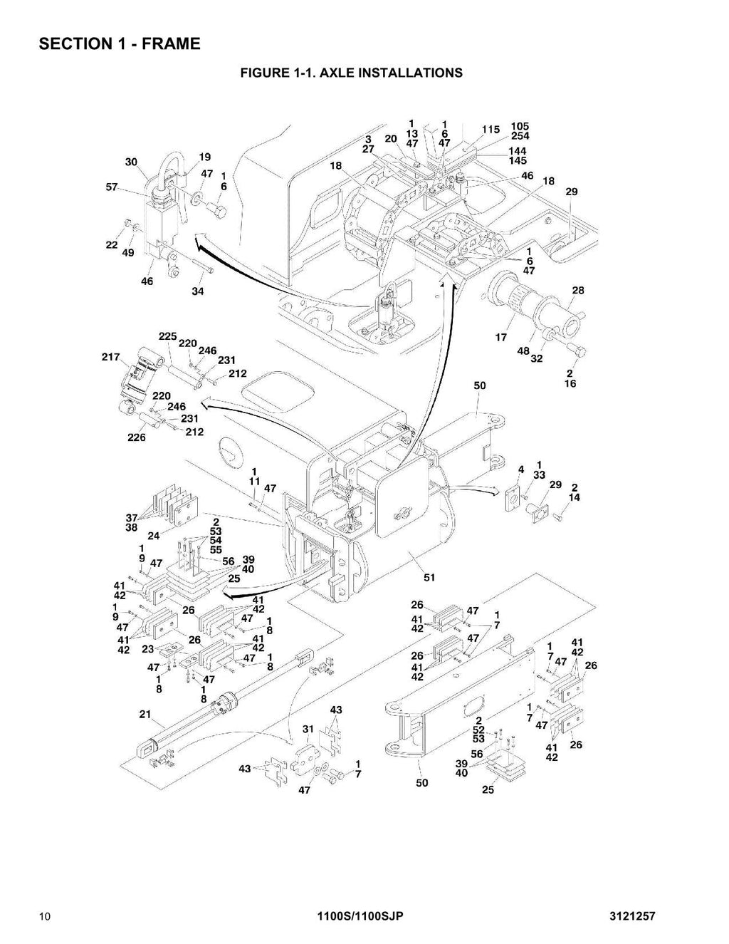JLG 1100S 1100SJP Scissor Lift Parts Catalog Manual
