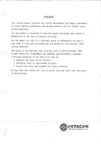 HITACHI WH051 Excavator Service Manual