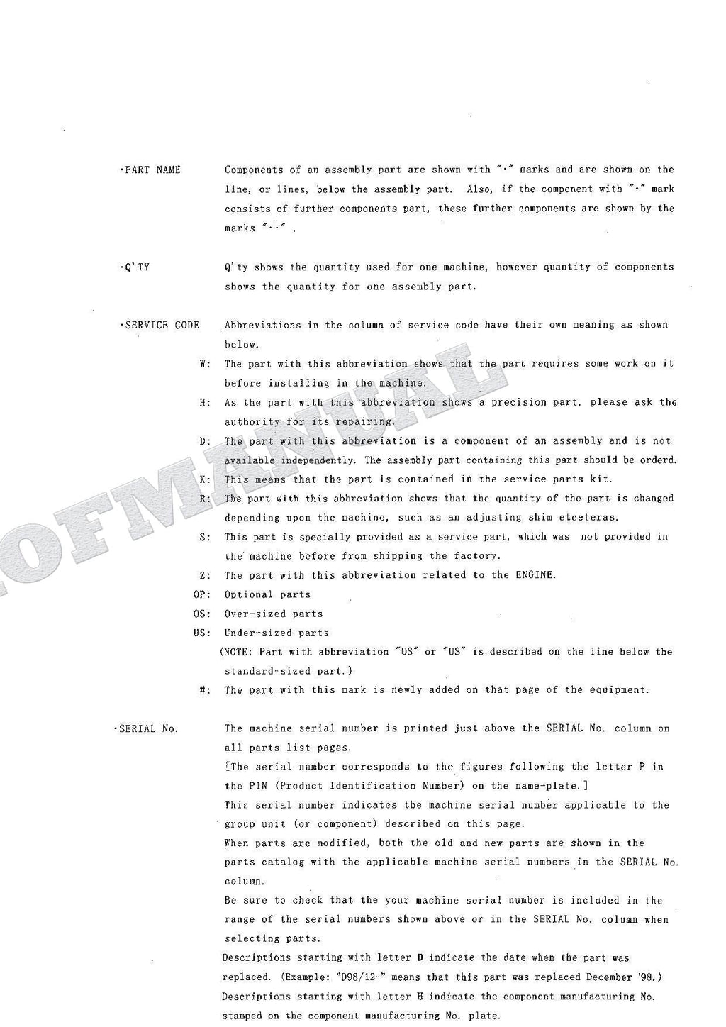 HITACHI EX75URLC-3 Excavator Parts Catalog Manual SN 010001-