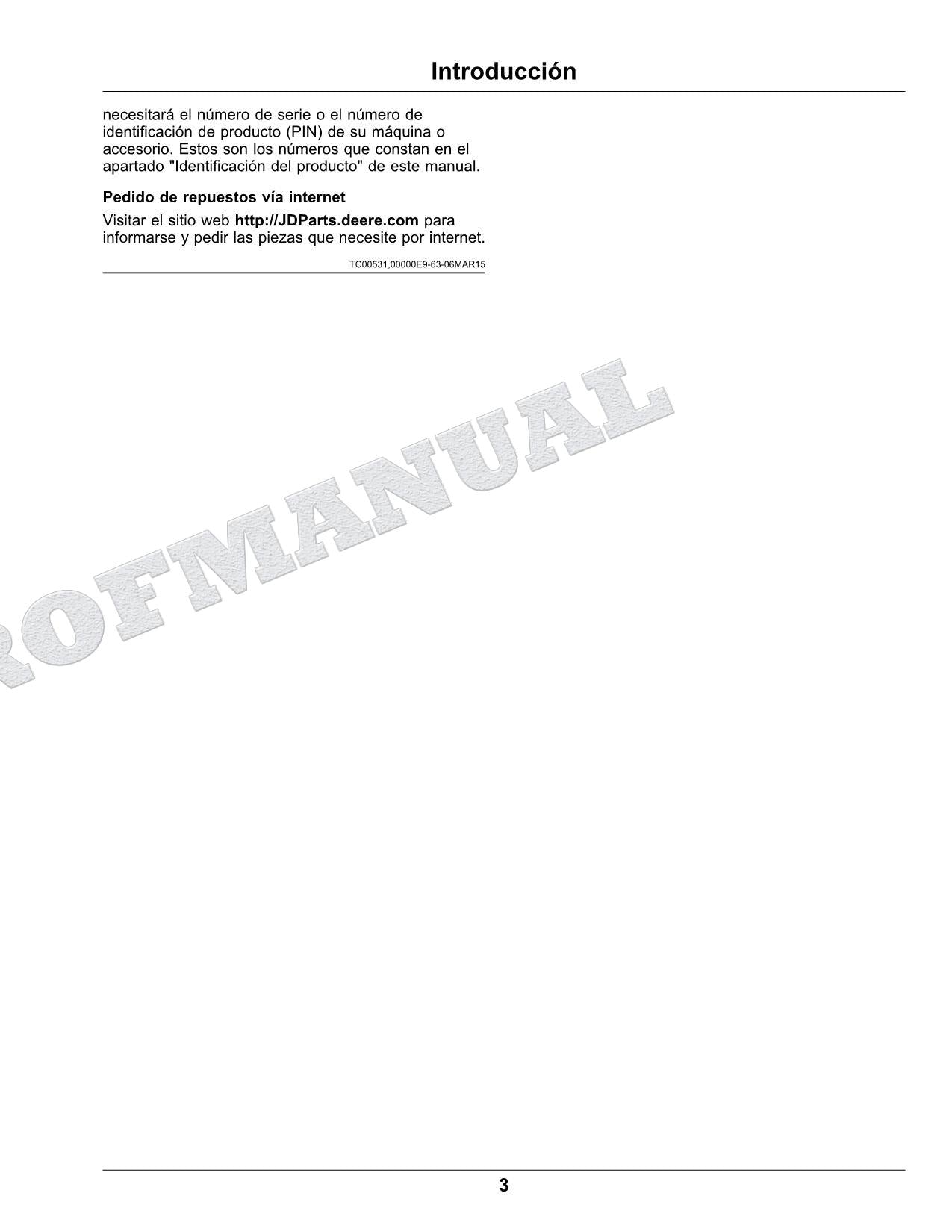 John Deere XUV560E XUV560E S4 cocodrilo Manual del Operador Español SN 040001-