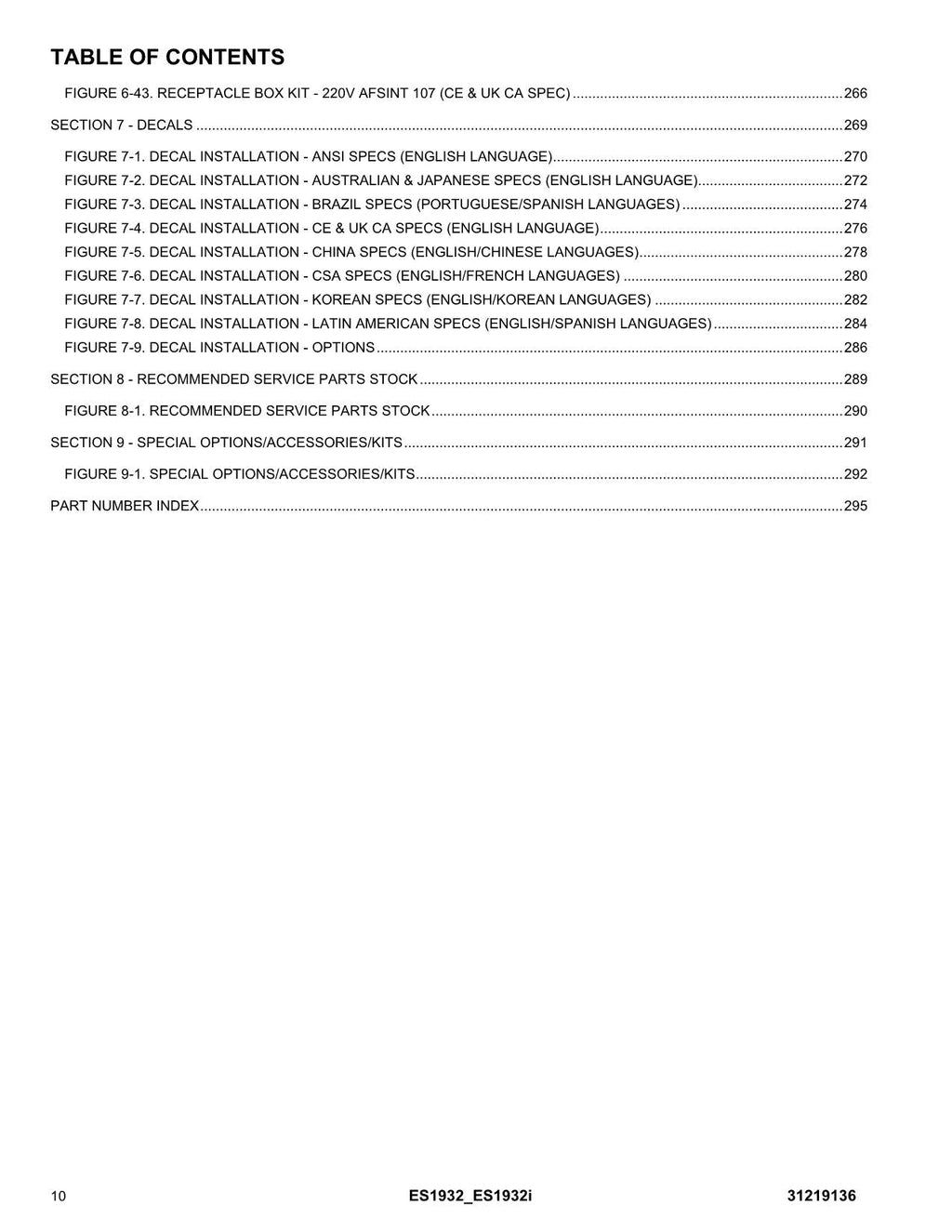 JLG ES1932 Scissor Lift Parts Catalog Manual