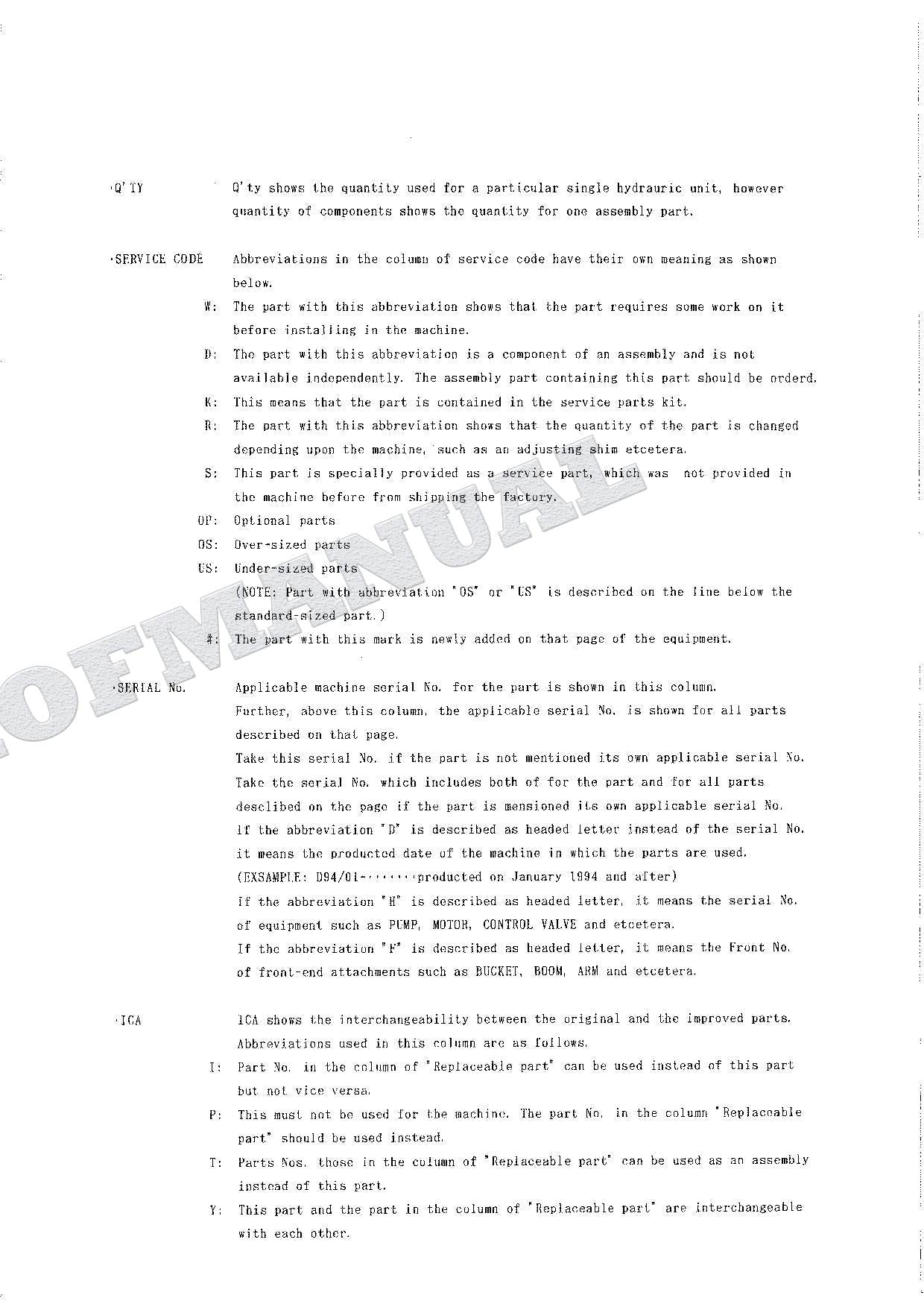 HITACHI EX60-2 Equipment Component Excavator Parts Catalog Manual