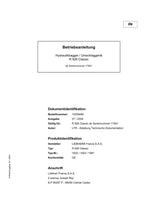 Liebherr R926 Classic Hydraulikbagger Betriebsanleitung ser 17941