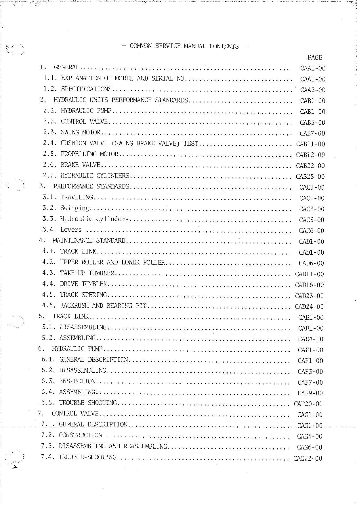 HITACHI UH03 UH04 Common SM A Excavator Service Manual
