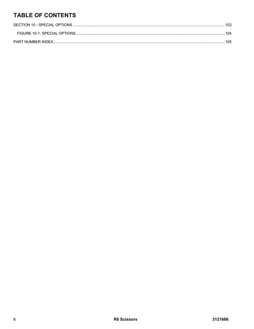 JLG R6 Scissor Lift Parts Catalog Manual