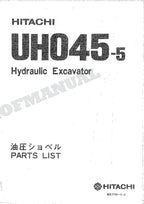 HITACHI UH045-5 Excavator Parts Catalog Manual