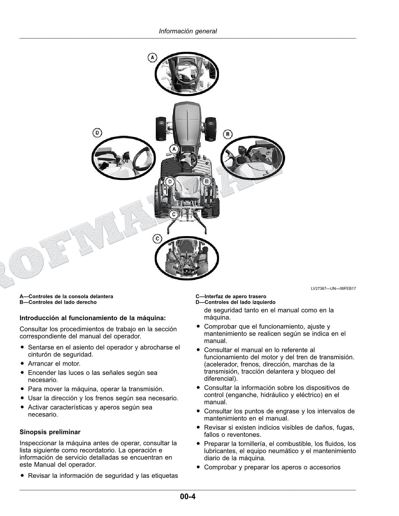 John Deere 1023E 1025R Tractor Manual del Operador Español SN RS000001- MY2025-