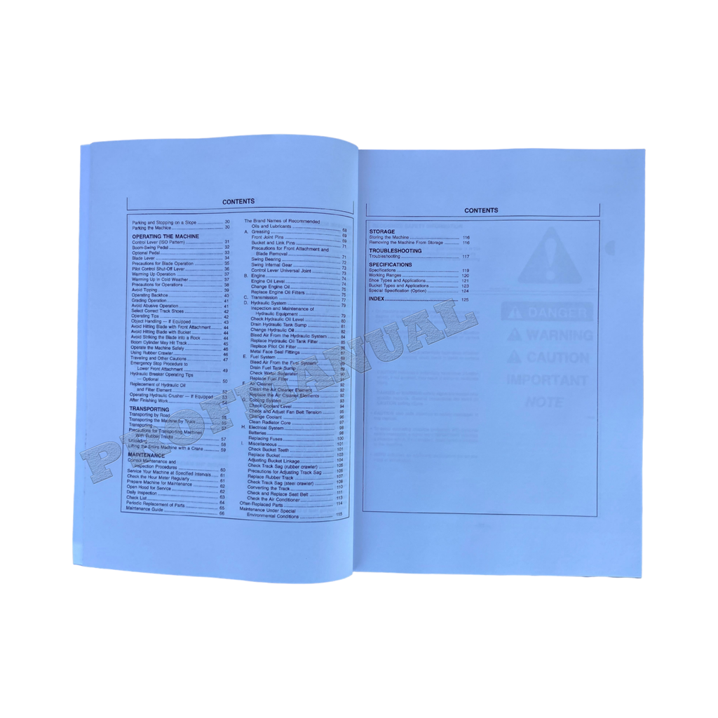 HITACHI EX40U EX50U EXCAVATOR OPERATORS MANUAL