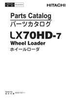 Hitachi LX70HD-7 Wheel Loader Parts Catalog Manual SN 000101-up