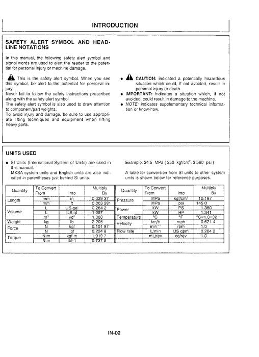 HITACHI EX100-3 EXCAVATOR SERVICE MANUAL
