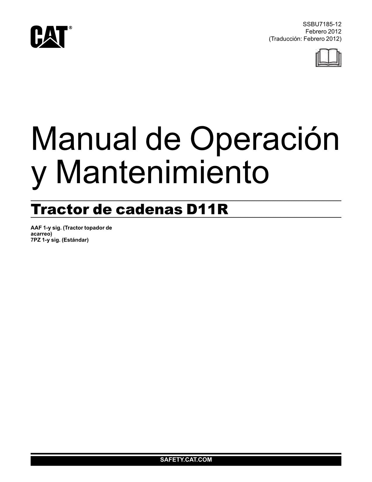 Caterpillar D11R Tractor de Cadenas Manual de Operación y Mantenimiento Español