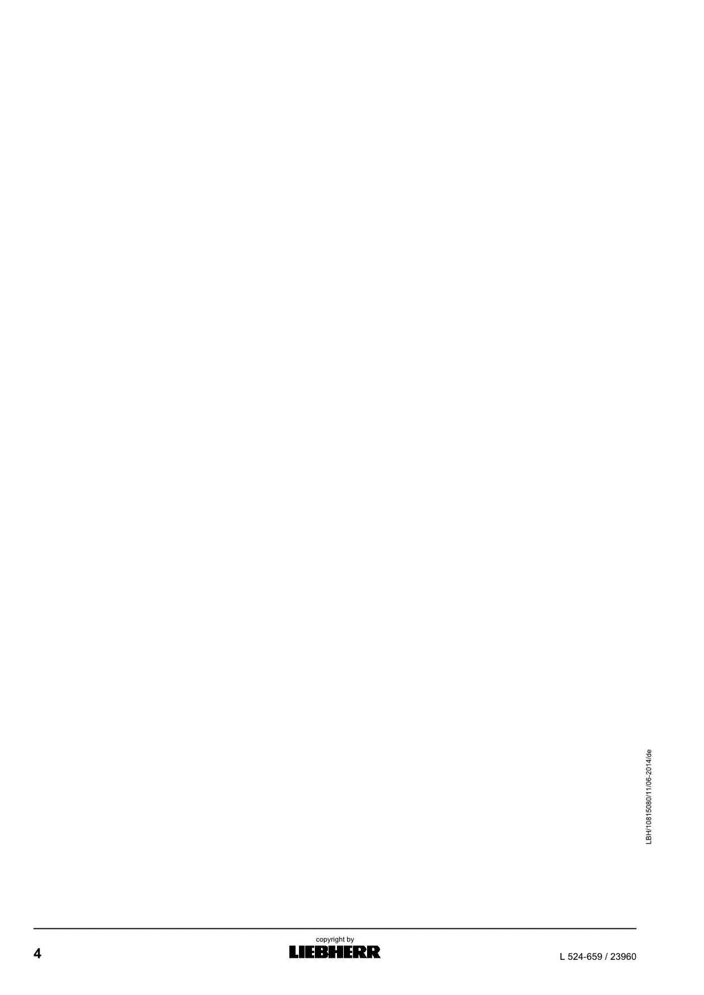 Liebherr L524 Radlader Betriebsanleitung ser 23960