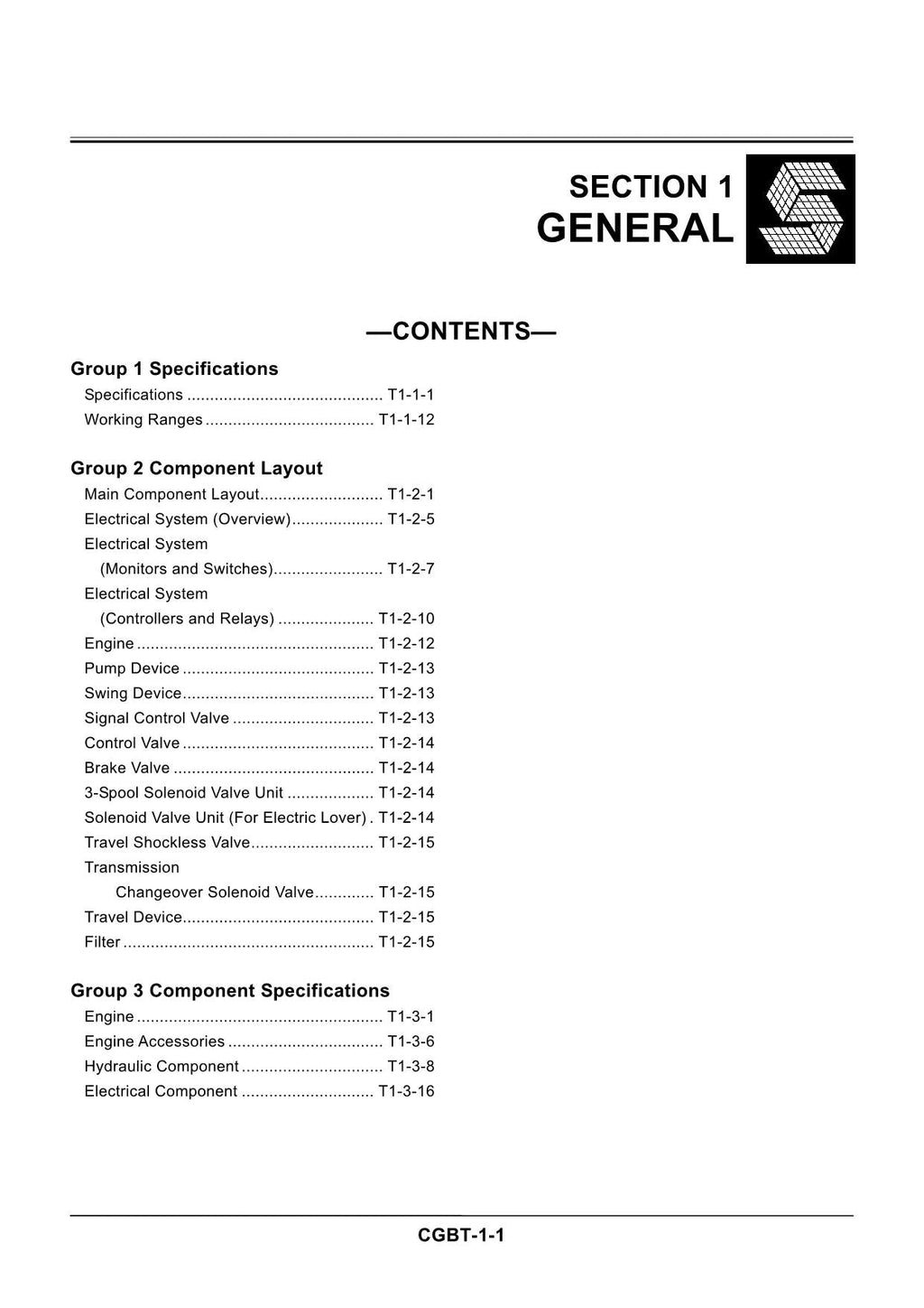 HITACHI ZX170W-3 ZX190W-3 Operational Principle EAR Excavator Technical Manual