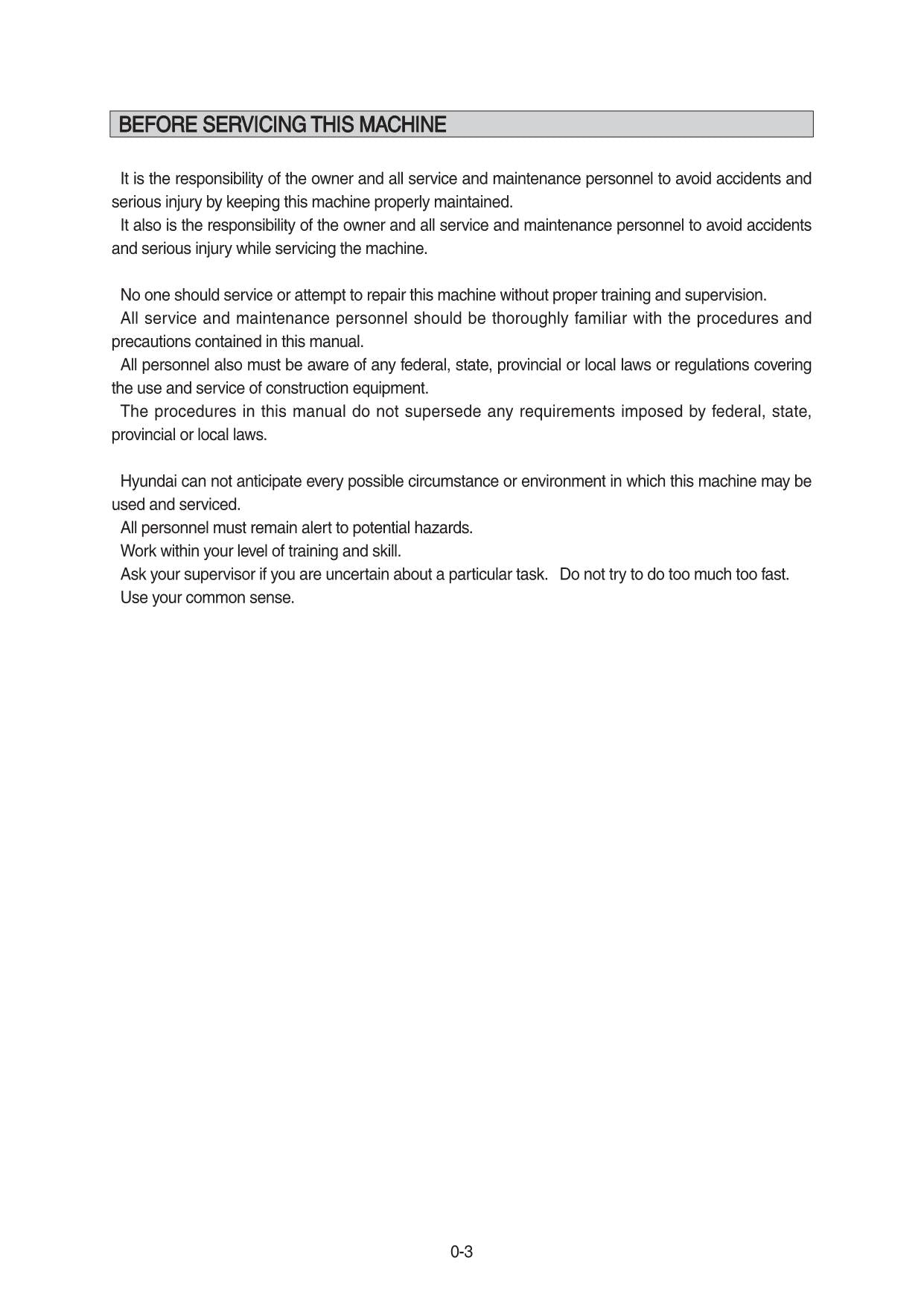 Hyundai HX55A CR CRAWLER EXCAVATOR Operators Maintenance Manual