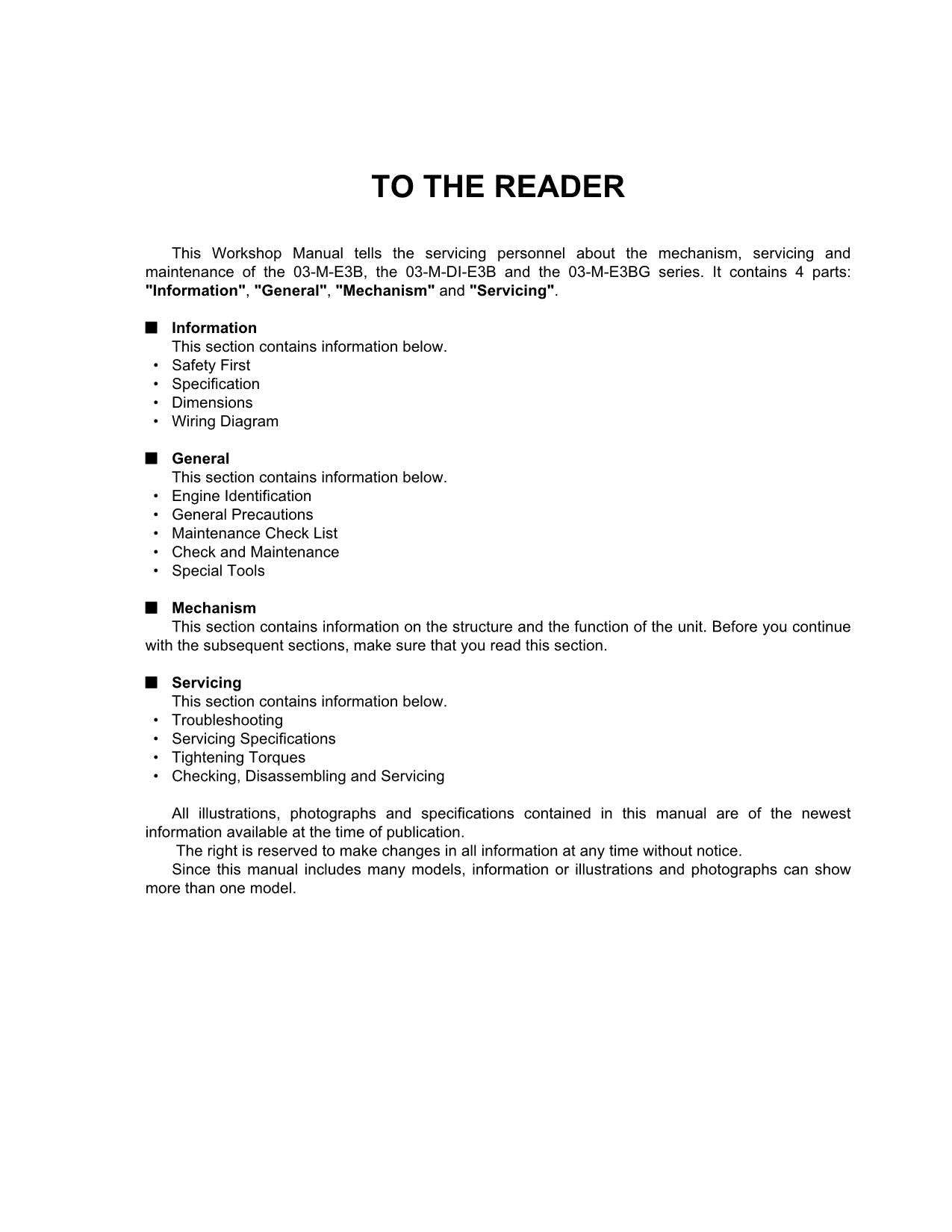 Hitachi 03-M-E3B 03-M-DI-E3B 03-M-E3BG series Wheel Loader Engine Manual