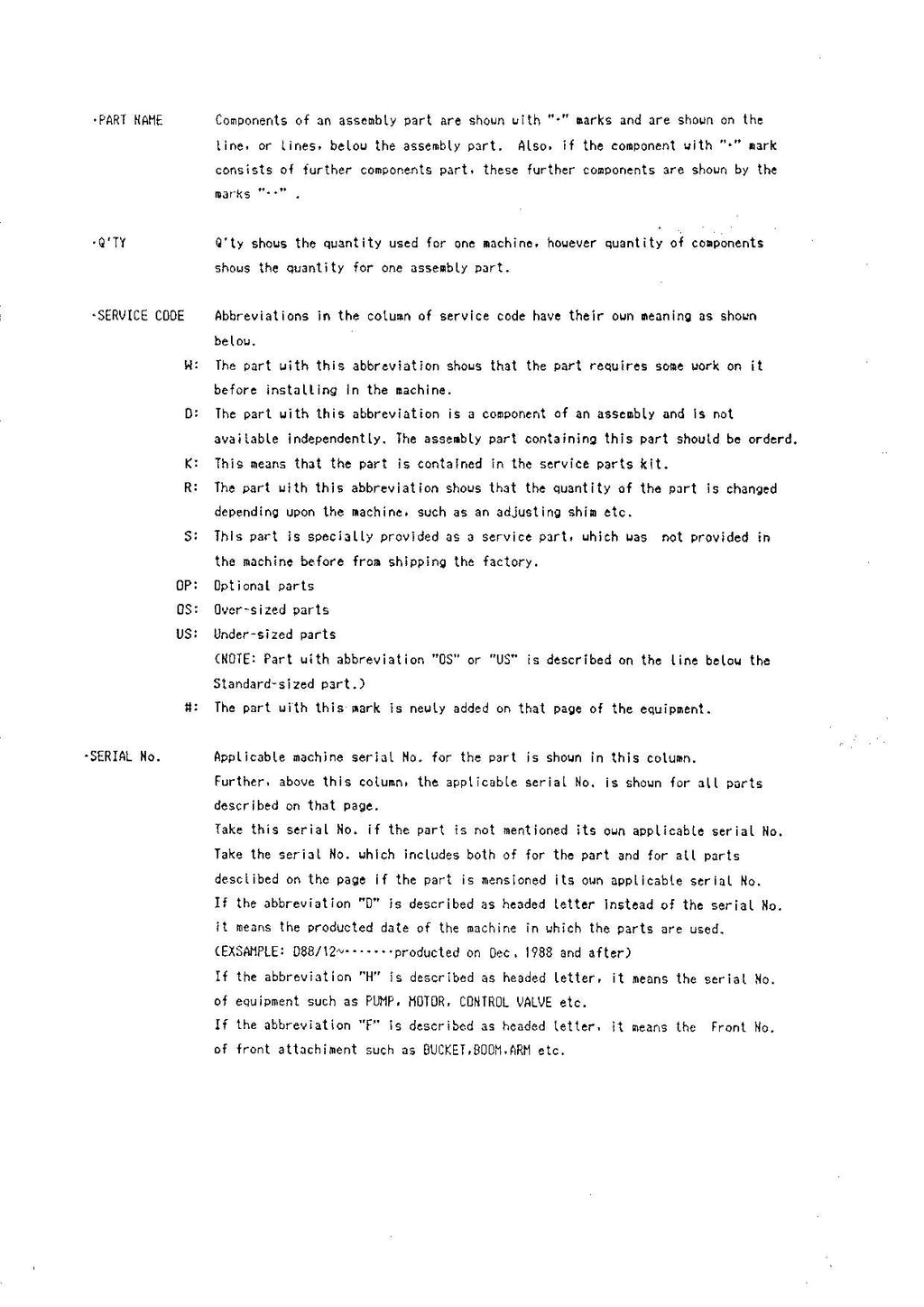 Hitachi LX50 Wheel Loader Equipment Component Parts Catalog Manual SN 00101-up