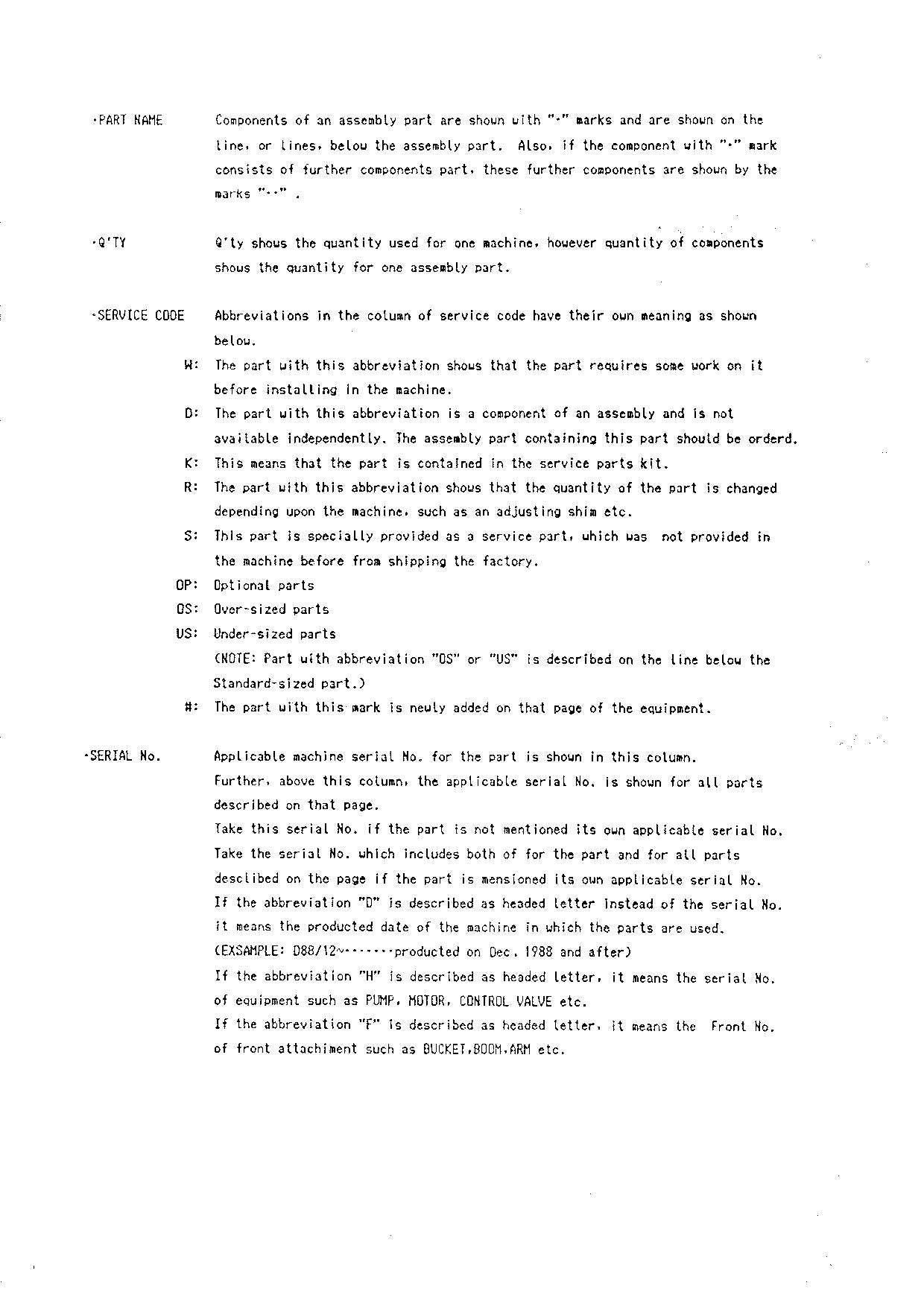 Hitachi LX50 Wheel Loader Equipment Component Parts Catalog Manual SN 00101-up