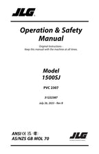 Manual del operador de mantenimiento y operación de la plataforma elevadora JLG 1500SJ 31222387