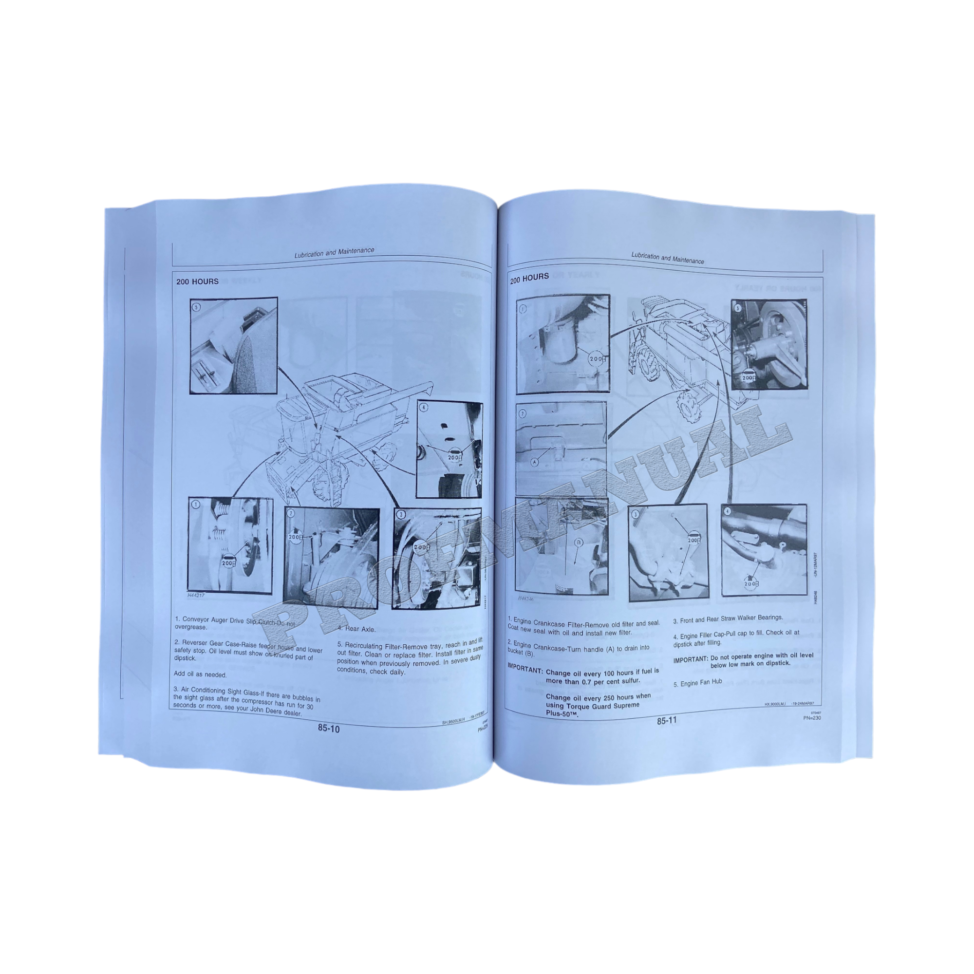 MANUAL DEL OPERADOR DE LA COSECHADORA JOHN DEERE 9500 + ¡BONIFICACIÓN! 