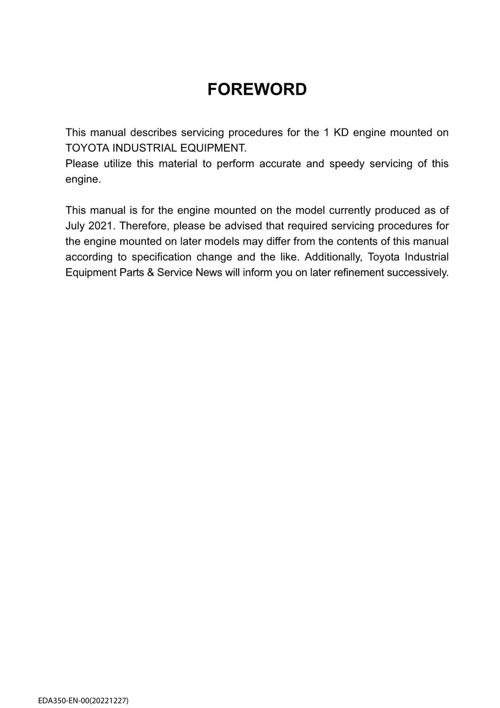 HITACHI 1KD Stage V Exhaust Emission Standard Engine Technical Service Manual